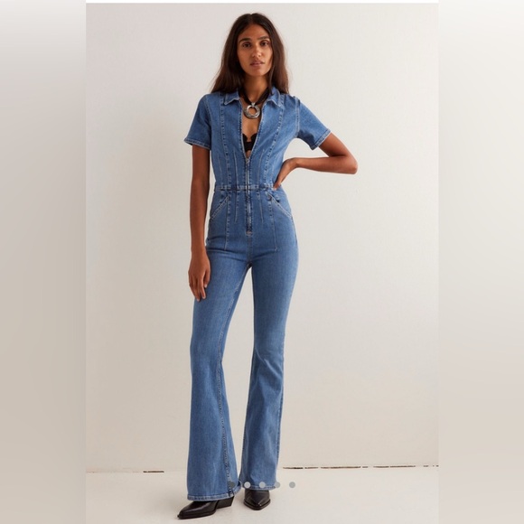 Free People Pants - Free People We The Free Jayde Flare Jumpsuit NWT